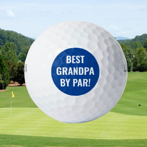 Best Grandpa by Par Sports Golfer Blue Golf Balls