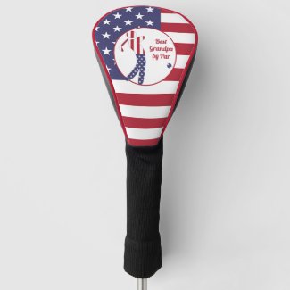 Best Grandpa by Par | US Flag Golf Player  Golf Head Cover