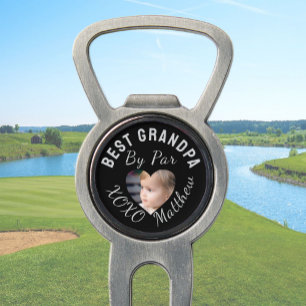 Best Grandpa Custom Kids Photo Black Divot Tool
