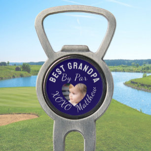 Best Grandpa Custom Kids Photo Blue Divot Tool