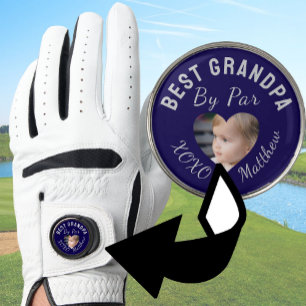Best Grandpa Custom Kids Photo Blue Golf Glove
