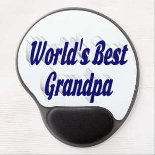 Best Grandpa dark blue text Gel Mouse Pad