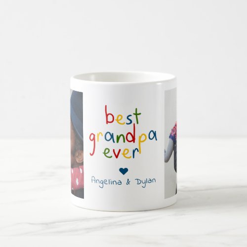 Best Grandpa Ever 2_Photo Childs Handwritten Coffee Mug