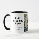 Best Grandpa Ever 2-Photo Collage & Custom Message Mug<br><div class="desc">Show your appreciation for the best grandpa ever with this personalized photo mug, a perfect gift that blends practicality with heartfelt sentiment. This custom mug features two cherished photos that capture special moments, beautifully arranged to create a memorable keepsake. The design includes the loving message "Best Grandpa Ever, " accompanied...</div>