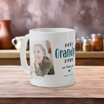 Best GRANDPA Ever 2 Photo Cute Gift  Coffee Mug<br><div class="desc">This Cute Modern Custom 2 Photo Grandpa Coffee Mug, a perfect blend of sentimental value and style, is all set to melt the hearts. It allows you to showcase two cherished photos, expressing love in a sweet script font, and adding a dash of fun with a heart and name/s. This...</div>