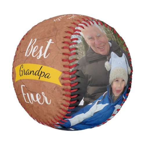 Best grandpa ever 2 photo dirt texture  baseball