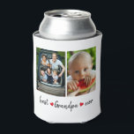 Best Grandpa Ever 4 Photo Custom Can Cooler<br><div class="desc">Make your Grandfather happy with this pretty and modern “Best Grandpa Ever” can cooler. It is a perfect gift for Father's Day, Birthday, Christmas or any occasion to show him how much you care and love him. Just add four favorite photos you want, and you will have a unique and...</div>