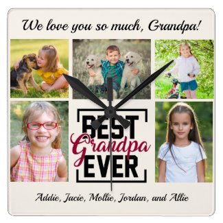 Best Grandpa Ever 5 Family Photo Collage 