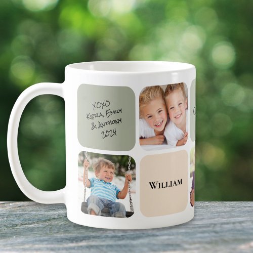 Best Grandpa Ever 5 Photos Coffee Mug