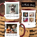 Best Grandpa Ever 6 Photo Collage White Mug<br><div class="desc">Two larger photos and four smaller square photo collage best grandpa ever design template. Different colors can be found in my shop. Easy to change out the photos! Just pick your favorite images and use the customize options.  Best grandpa Ever Personalized custom photo mug.great father's day gift.</div>