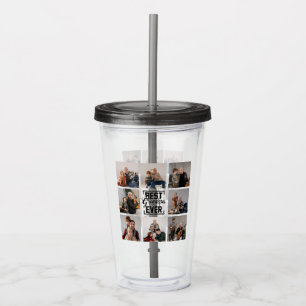 Best Grandpa Ever 8 Photo Collage Acrylic Tumbler