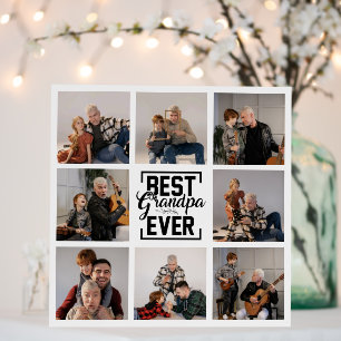 Best Grandpa Ever 8 Photo Collage Foam Board