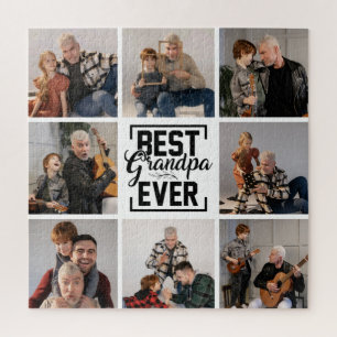 Best Grandpa Ever 8 Photo Collage  Jigsaw Puzzle
