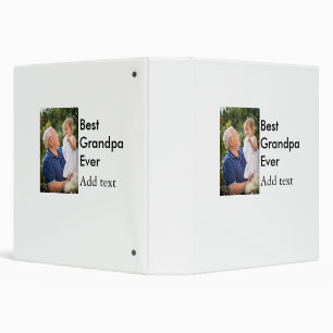 Best Grandpa ever add photo name classic elegant 3 Ring Binder