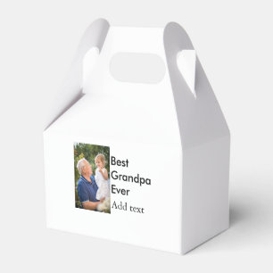 Best Grandpa ever add photo name classic elegant Favor Boxes