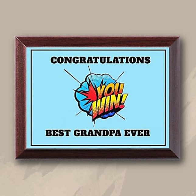 Best Grandpa Ever Award Plaque (Creator Uploaded)