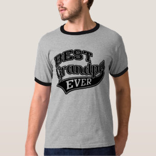 Best Grandpa Ever Ballpark Style T-Shirt