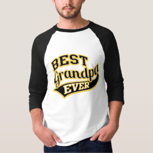 Best Grandpa Ever Ballpark Style T-Shirt