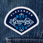 Best Grandpa Ever Baseball Diamond Name Sport Patch<br><div class="desc">Show your amazing grandpa just how wonderful and loved he is with our fun and sporty "Best Grandpa Ever" custom name baseball theme patch design. The design features "Best Grandpa Ever" in a sporty white and blue typography baseball diamond design with an established year and name. Great gift for father's...</div>