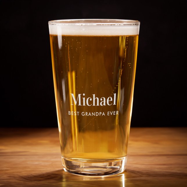 Best Grandpa Ever Beer Pint Glass (Creator Uploaded)