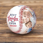 Best Grandpa Ever | Birthday Photos & Monogram Baseball<br><div class="desc">The perfect gift for your sporty best grandpa ever. Celebrate your special and wonderful grandpa in your life with our memorable and personalized best grandpa ever baseball. The design features "Best Grandpa Ever" designed in a sporty baseball-style typographic design in navy blue & red. Customize with established year, along with...</div>
