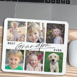 Best Grandpa Ever Calligraphy 6 Photo Collage Mouse Pad<br><div class="desc">This mousepad features a 6 photo collage for pictures of grandchildren. The text reads: "Best Grandpa Ever" and is accented with modern handwritten style calligraphy.</div>