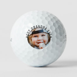 Best Grandpa Ever Child Photo Titleist Pro V1 Golf Balls
