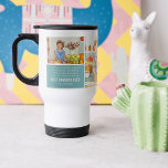 Best Grandpa Ever | Color Block Photo Collage Travel Mug<br><div class="desc">Modern two toned color block 5 photo collage. All color ways can be changed. Featuring "Best Grandpa Ever" and room for custom message, names and/or year. These are Father’s Day gifts that are perfect for any dad. A gift that he will treasure for a lifetime! Can be customized for any...</div>