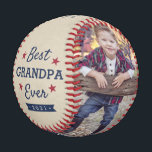 Best Grandpa Ever | Custom Grandfather Photo Baseball<br><div class="desc">Create an awesome custom gift for Grandpa this Father's Day or Grandparents Day with this cool custom photo baseball for grandpa. Unique design for sports-loving grandfathers features "Best Grandpa Ever" in blue lettering with the year beneath. Customize with a special personal message across the top, and add two treasured photos...</div>