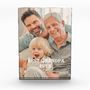 Best Grandpa Ever Custom Photo Create Your Own Acrylic Award