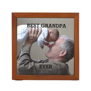 Best Grandpa Ever Custom Photo Create Your Own Desk Organizer
