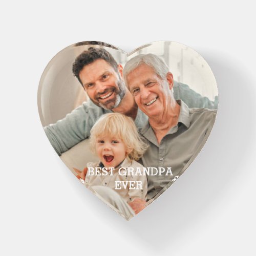 Best Grandpa Ever Custom Photo Create Your Own Paperweight