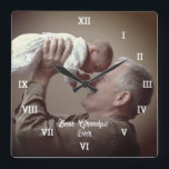 Best Grandpa Ever Custom Photo Create Your Own Pop Square Wall Clock<br><div class="desc">Best Grandpa Ever. Custom photo clock. Create your own photo clock. Perfect for Father's day or for Grandad.</div>