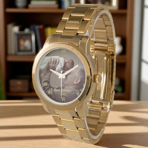 Best Grandpa Ever Custom Photo Create Your Own Pop Watch