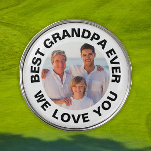Best Grandpa Ever – Custom Photo Golf Ball Marker