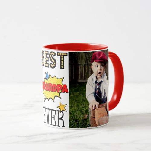 Best Grandpa Ever Custom Photo Mug