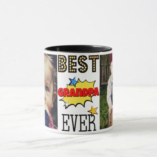 Best Grandpa Ever Custom Photo Mug