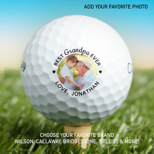 Best Grandpa Ever Custom Photo Personalized Golf Balls
