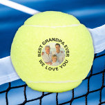 Best Grandpa Ever – Custom Photo Tennis Balls<br><div class="desc">Celebrate your grandfather's love for tennis with this custom tennis ball featuring a photo of his grandchildren and the heartfelt quote "Best Grandpa Ever". You can change the second line "we love you" for any custom message, the kids' initials, or names. Perfect for Father's Day, his birthday, or any special...</div>