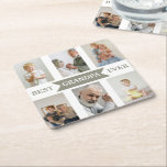 Best Grandpa Ever | Custom Photos Paper Coaster<br><div class="desc">"Make Grandpa's coffee table or man cave extra special with this personalized photo paper coaster! Featuring a bold "Best Grandpa Ever" design and space for your favorite photos, this coaster is both functional and heartfelt. Perfect for birthdays, Father’s Day, holidays, or just because—it’s a thoughtful gift from the grandkids that...</div>