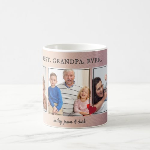 Best Grandpa Ever Dad Birthday Gift Custom Photo Coffee Mug