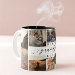 Best Grandpa Ever Elegant Script 8 Photo Collage Two-Tone Coffee Mug<br><div class="desc">Send a beautiful personalized gift to your Grandpa that he'll cherish. Special personalized family photo collage to display your special family photos and memories. Our design features a simple 8 photo collage grid design with "Best Grandpa Ever" designed in a beautiful handwritten black script style & serif text pairing. Customize...</div>