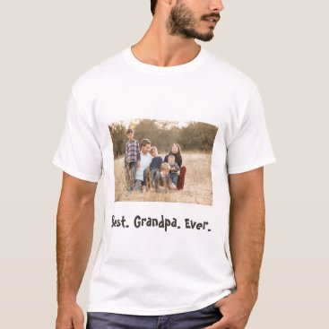 Best Grandpa Ever Family Photo T-Shirt