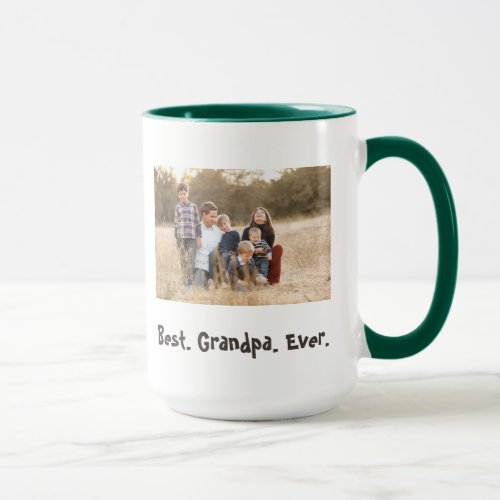 Best Grandpa Ever family photo theme Mug