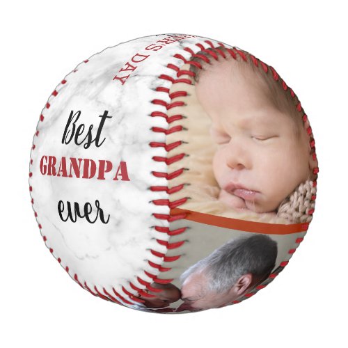 Best Grandpa Ever Fathers Day 3 Photo Collage Baseball