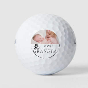 Best Grandpa Ever Father's Day Custom Photo GolF Balls