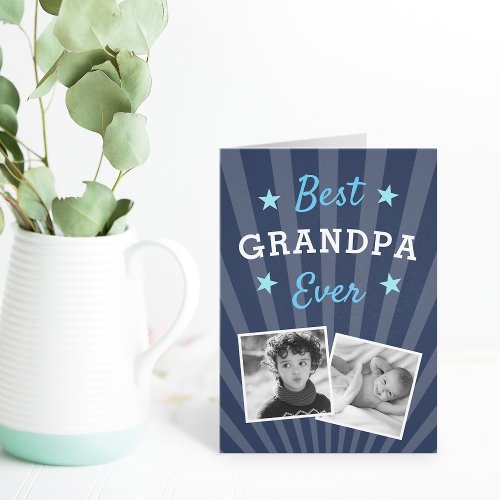 Best Grandpa Ever  Fathers Day Photo Card