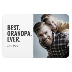 Best. Grandpa . Ever. Father's Day Photo Magnet