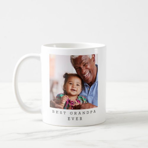 Best Grandpa Ever Full Photo Personalized Coffee Mug