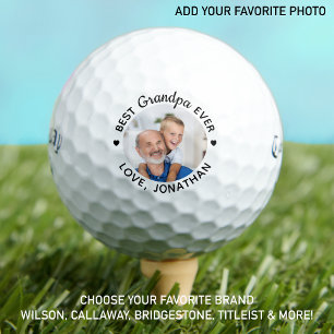 Best GRANDPA Ever - Golfer - Personalized Photo Golf Balls